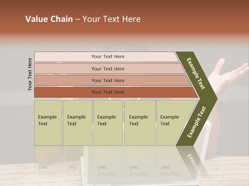 A Man Sitting In Front Of A Laptop Computer PowerPoint Template