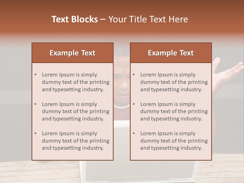 A Man Sitting In Front Of A Laptop Computer PowerPoint Template