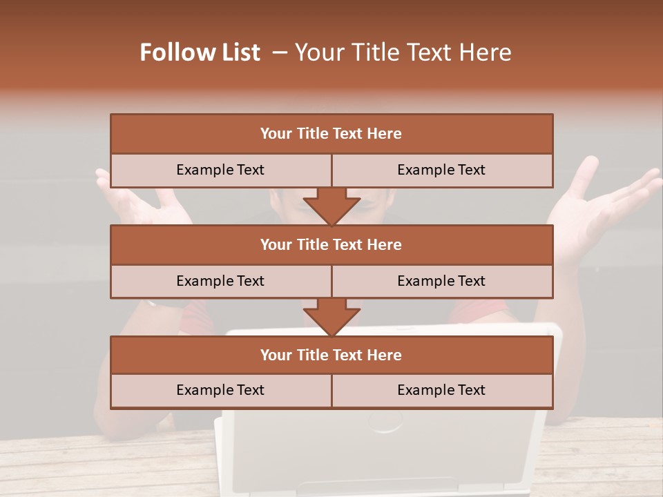 A Man Sitting In Front Of A Laptop Computer PowerPoint Template
