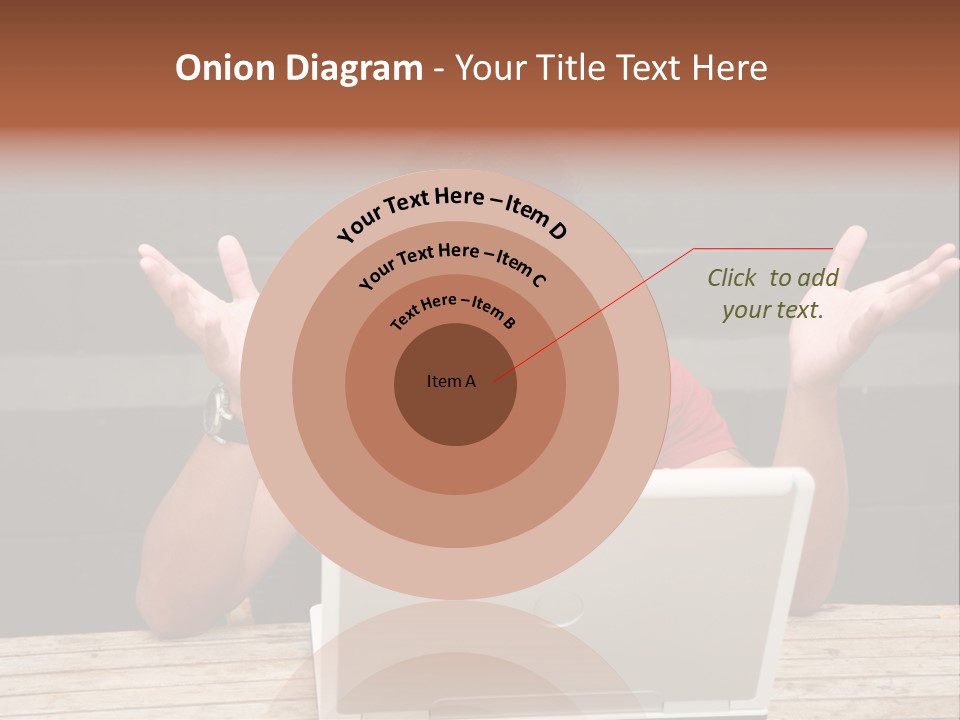 A Man Sitting In Front Of A Laptop Computer PowerPoint Template