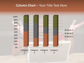 A Man Sitting In Front Of A Laptop Computer PowerPoint Template