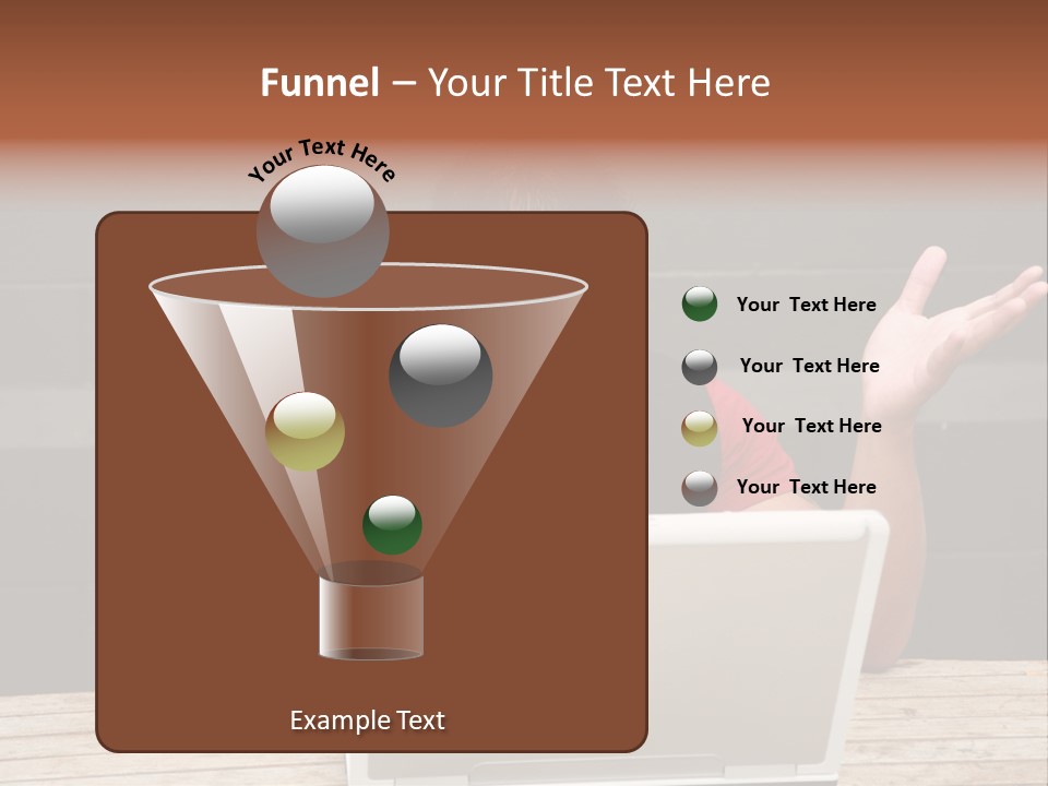 A Man Sitting In Front Of A Laptop Computer PowerPoint Template