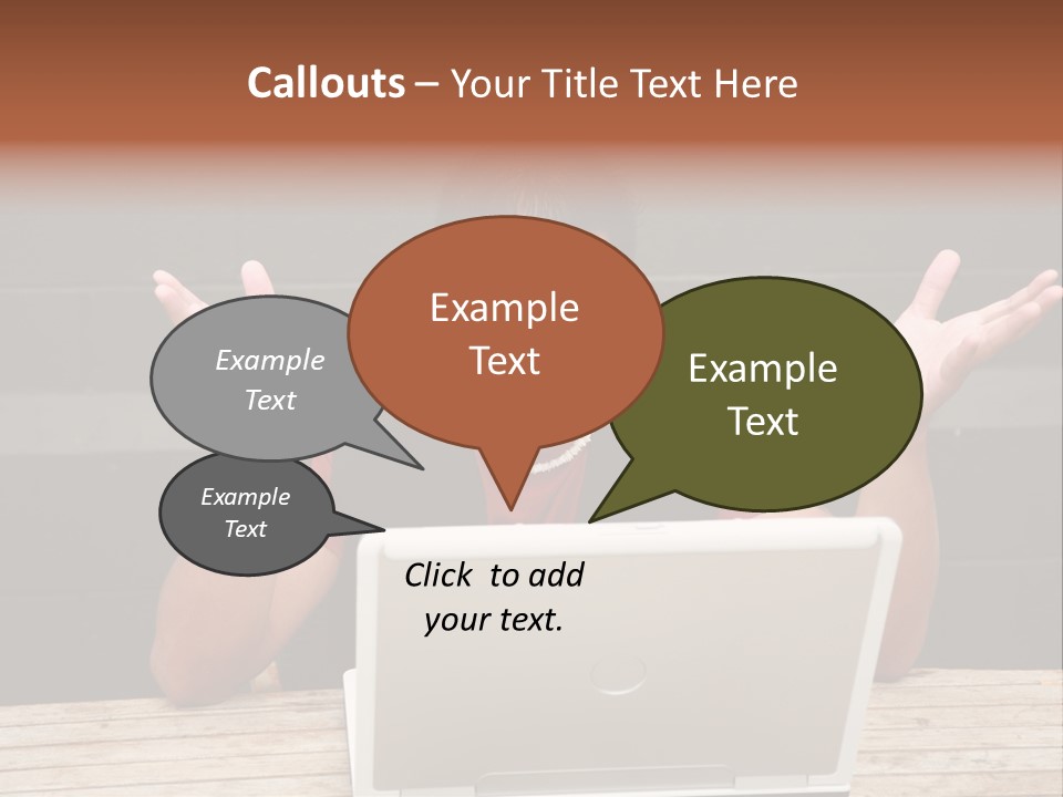 A Man Sitting In Front Of A Laptop Computer PowerPoint Template