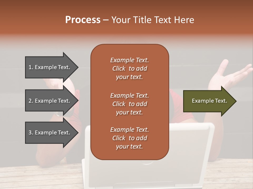 A Man Sitting In Front Of A Laptop Computer PowerPoint Template