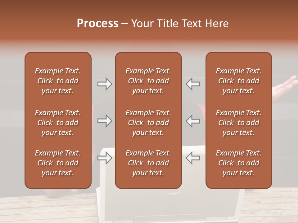A Man Sitting In Front Of A Laptop Computer PowerPoint Template