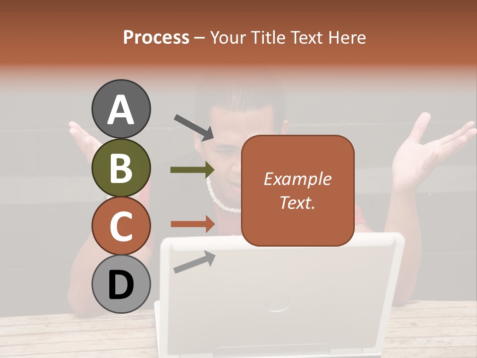 A Man Sitting In Front Of A Laptop Computer PowerPoint Template