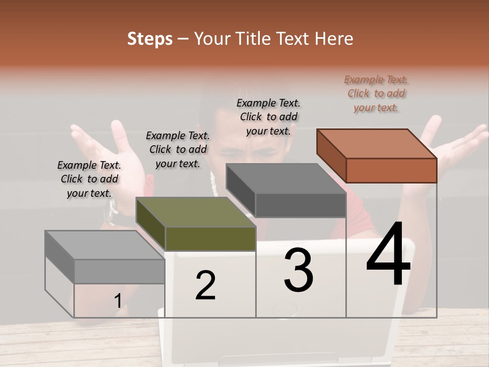 A Man Sitting In Front Of A Laptop Computer PowerPoint Template