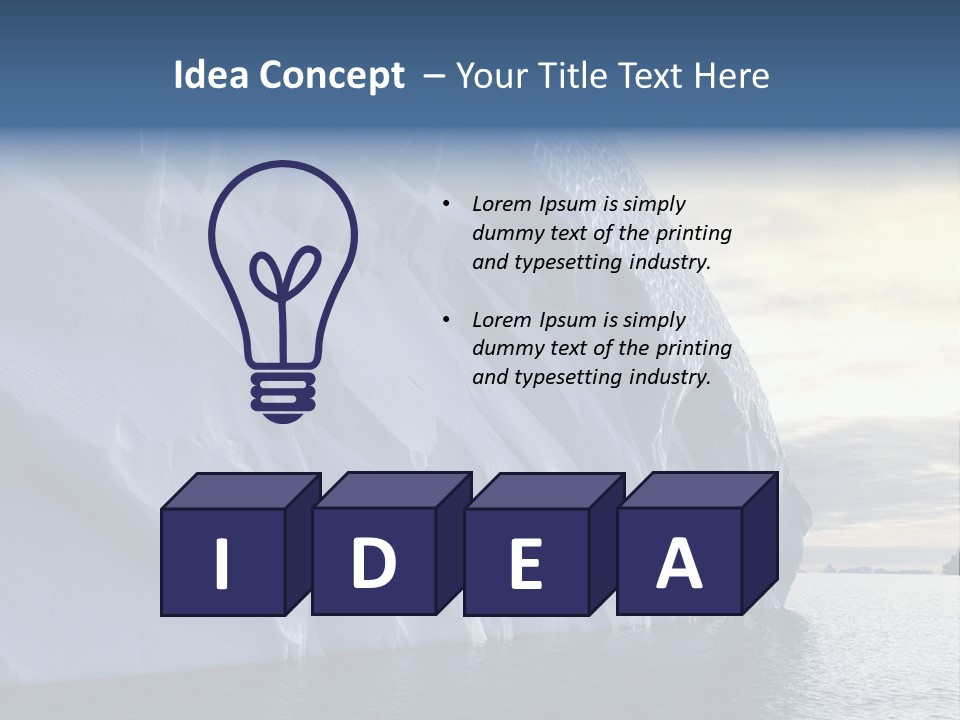 Freeze Ice Remote PowerPoint Template