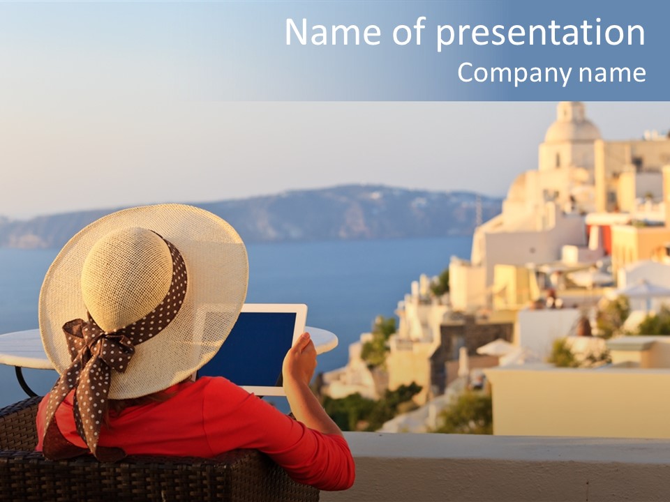 Woman Tourist Travel PowerPoint Template