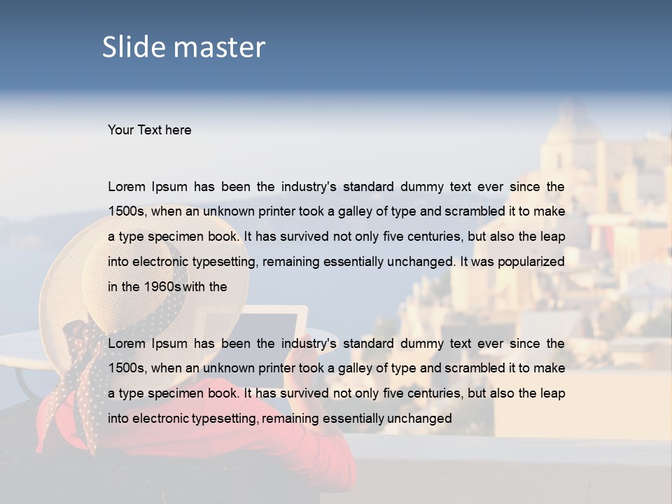 Woman Tourist Travel PowerPoint Template