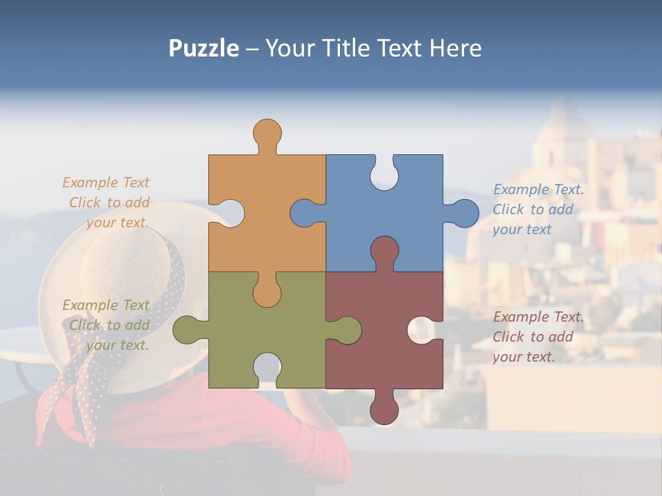 Woman Tourist Travel PowerPoint Template