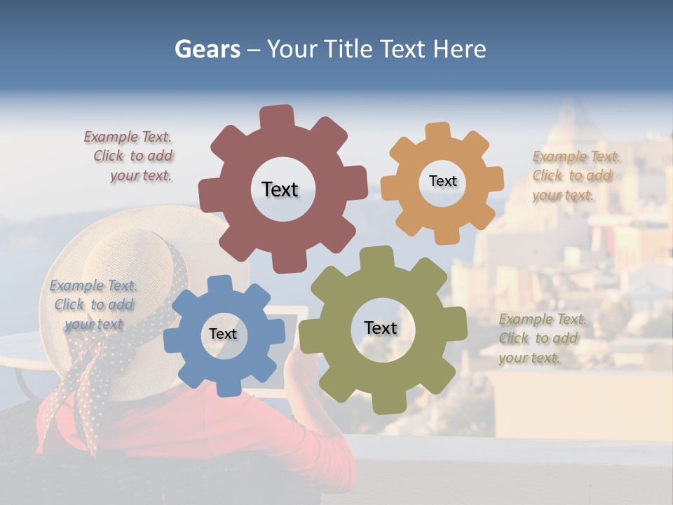 Woman Tourist Travel PowerPoint Template