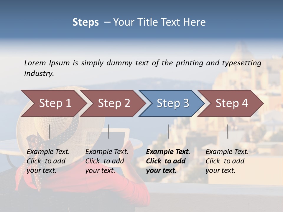 Woman Tourist Travel PowerPoint Template