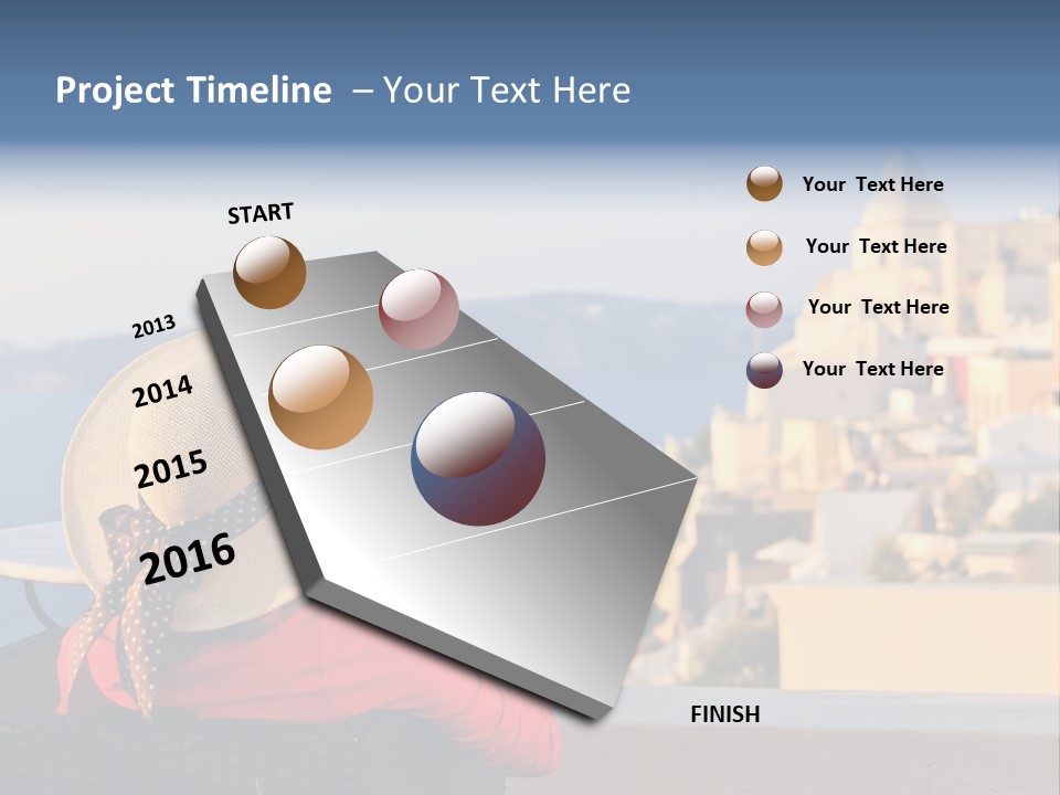 Woman Tourist Travel PowerPoint Template