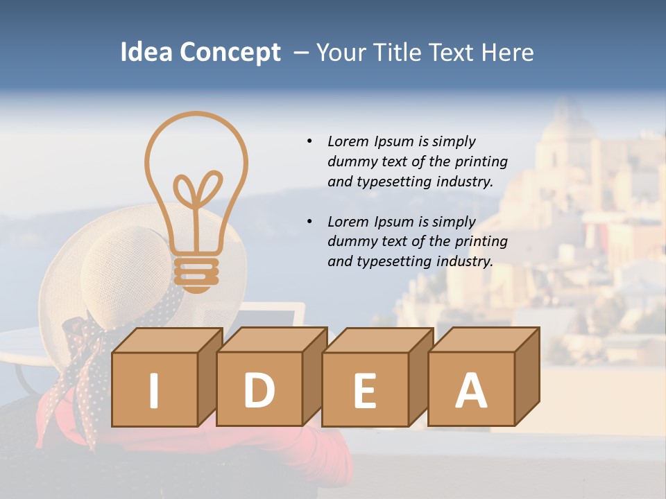 Woman Tourist Travel PowerPoint Template