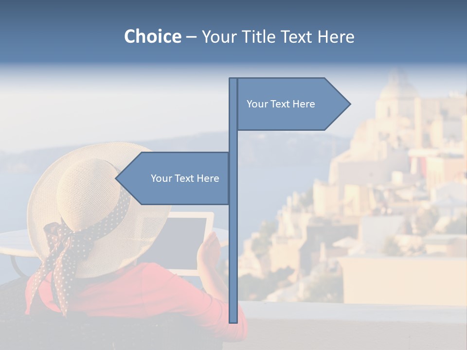 Woman Tourist Travel PowerPoint Template