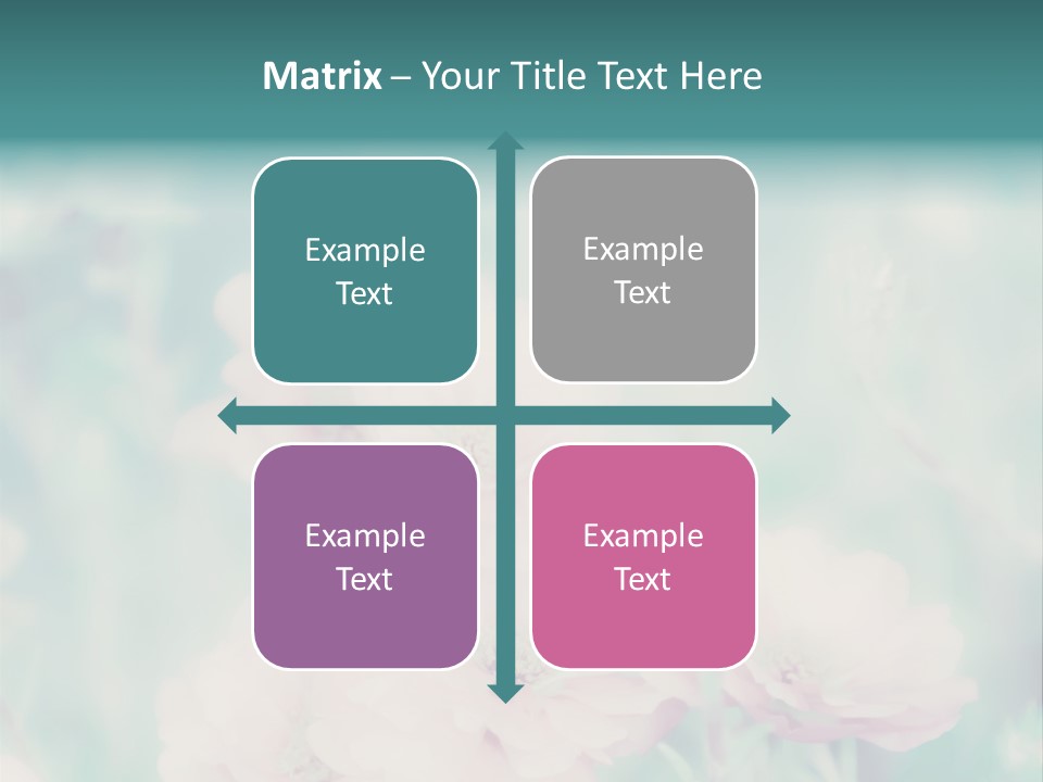 Beautiful Flowers Mossrose Closeup PowerPoint Template