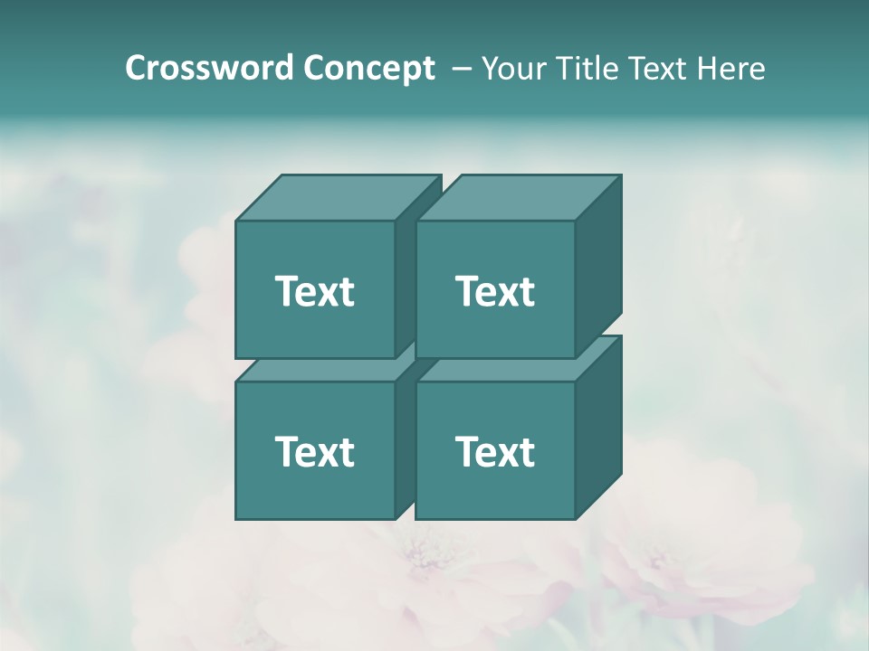 Beautiful Flowers Mossrose Closeup PowerPoint Template