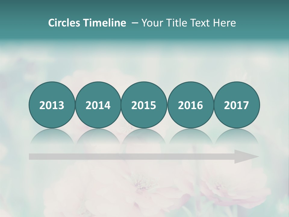 Beautiful Flowers Mossrose Closeup PowerPoint Template