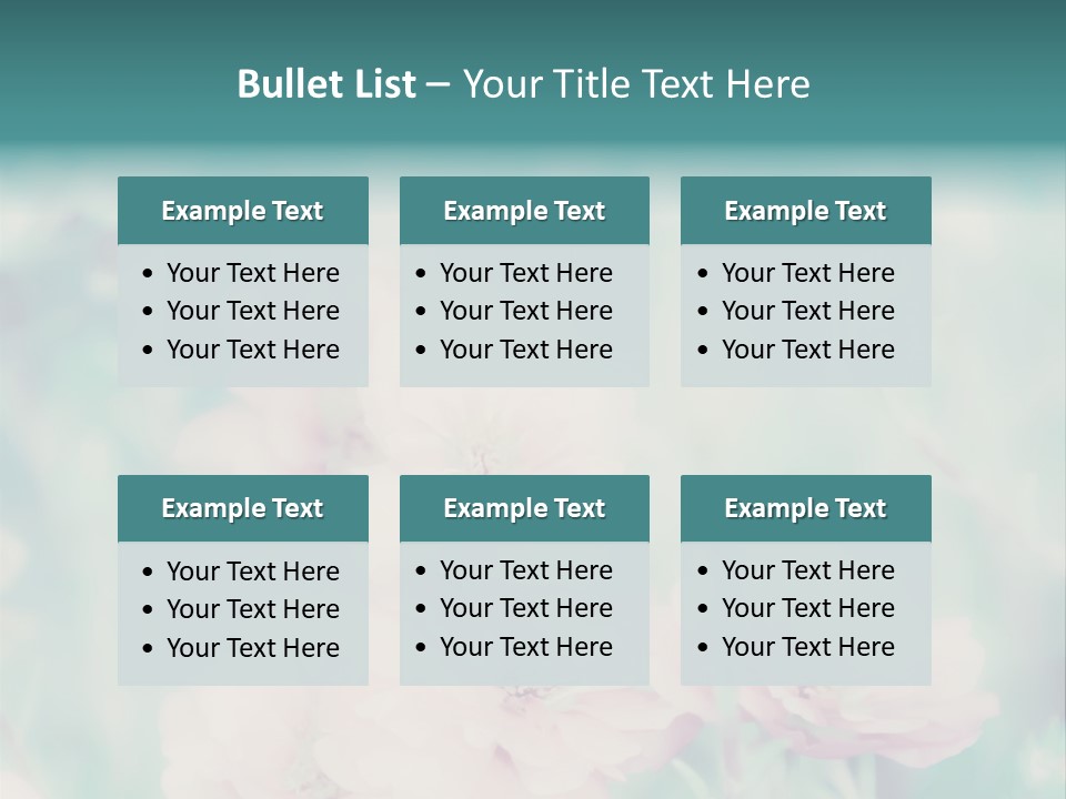 Beautiful Flowers Mossrose Closeup PowerPoint Template