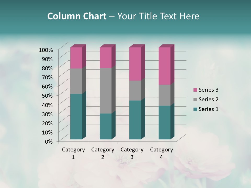 Beautiful Flowers Mossrose Closeup PowerPoint Template