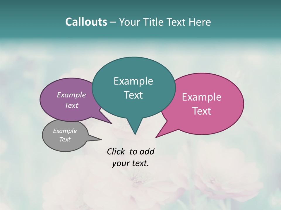 Beautiful Flowers Mossrose Closeup PowerPoint Template