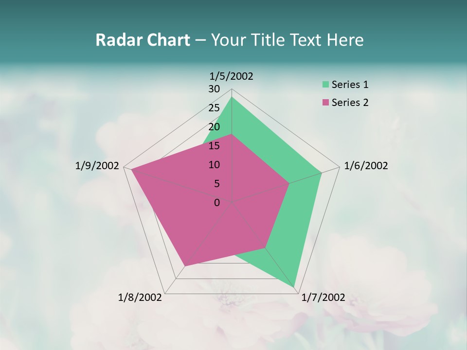 Beautiful Flowers Mossrose Closeup PowerPoint Template