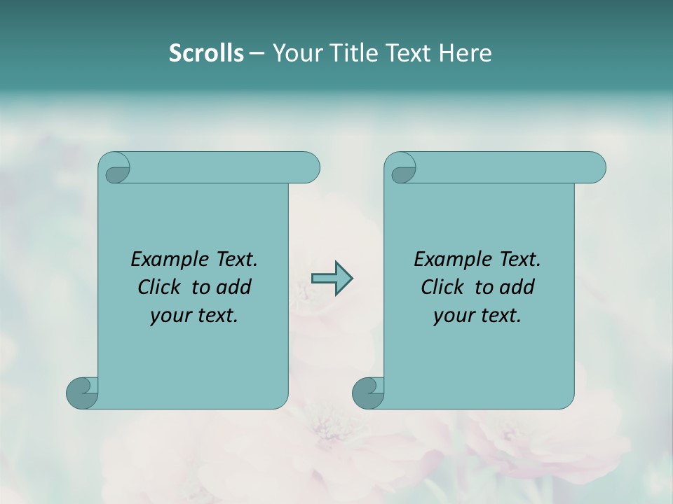 Beautiful Flowers Mossrose Closeup PowerPoint Template