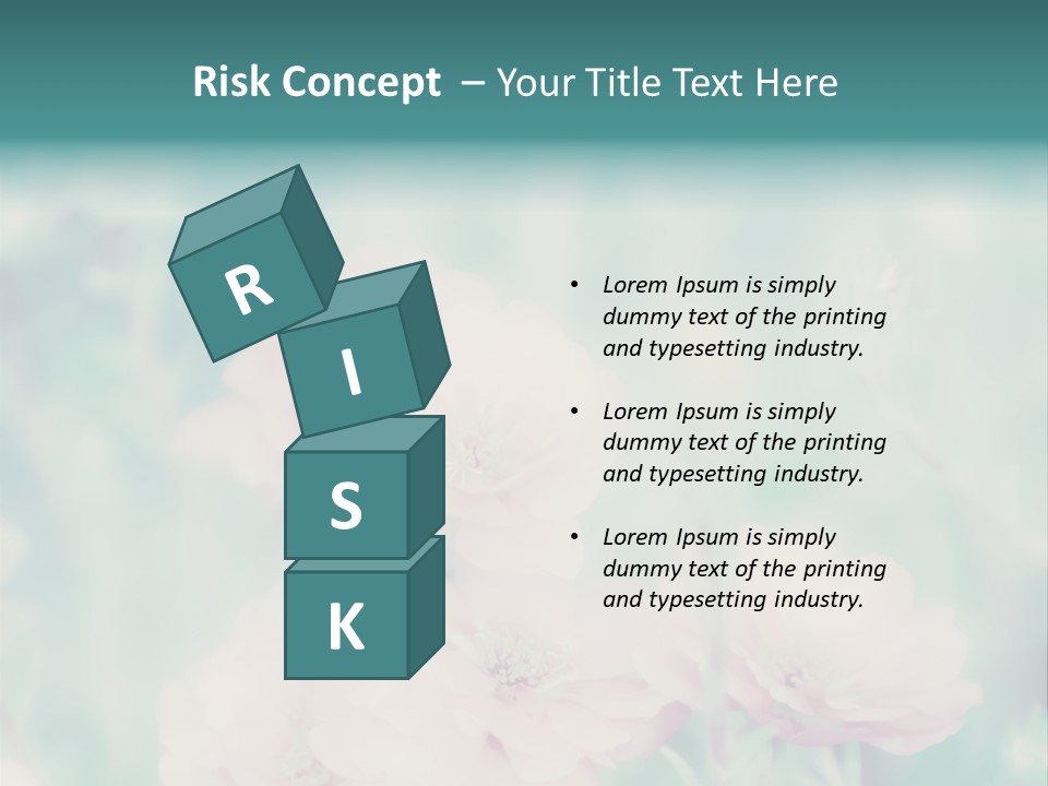 Beautiful Flowers Mossrose Closeup PowerPoint Template