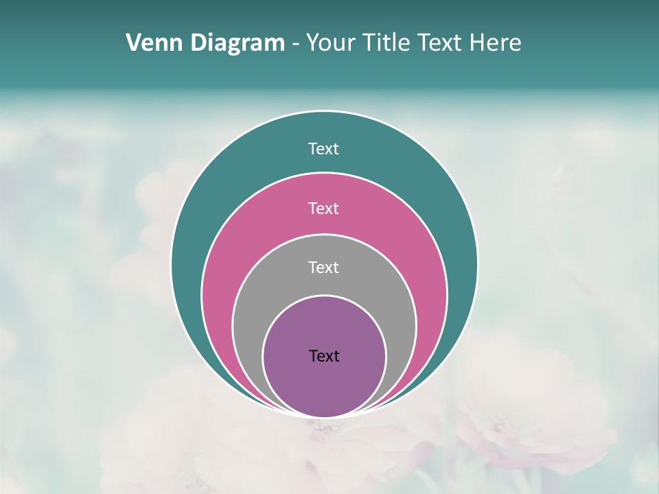 Beautiful Flowers Mossrose Closeup PowerPoint Template