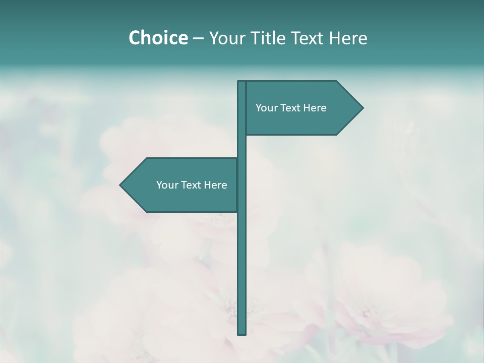 Beautiful Flowers Mossrose Closeup PowerPoint Template