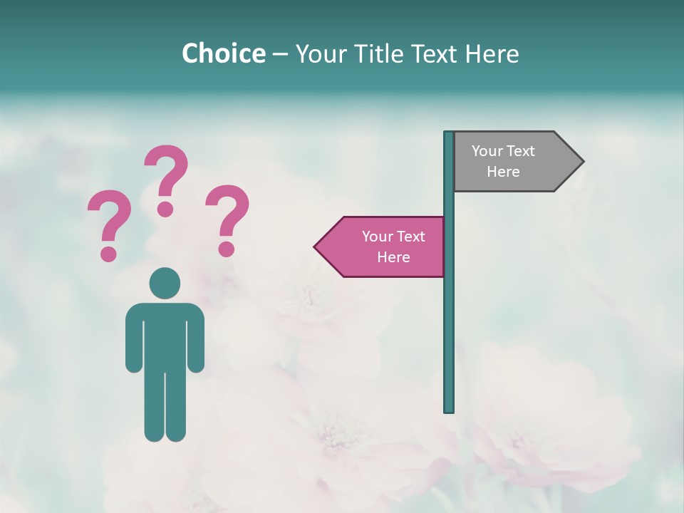 Beautiful Flowers Mossrose Closeup PowerPoint Template