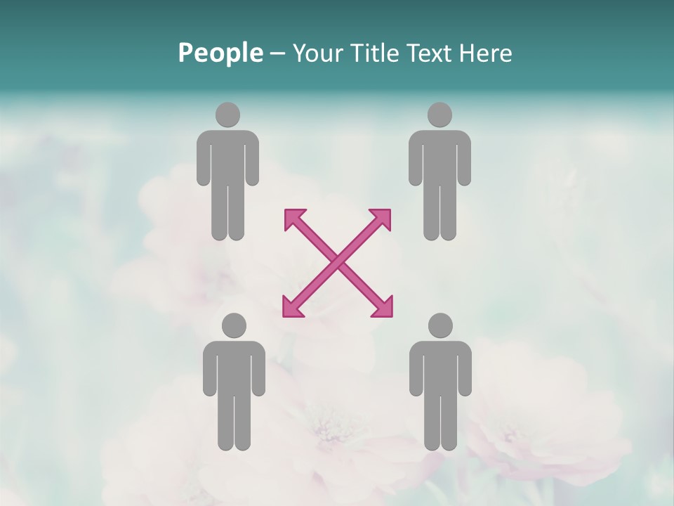 Beautiful Flowers Mossrose Closeup PowerPoint Template