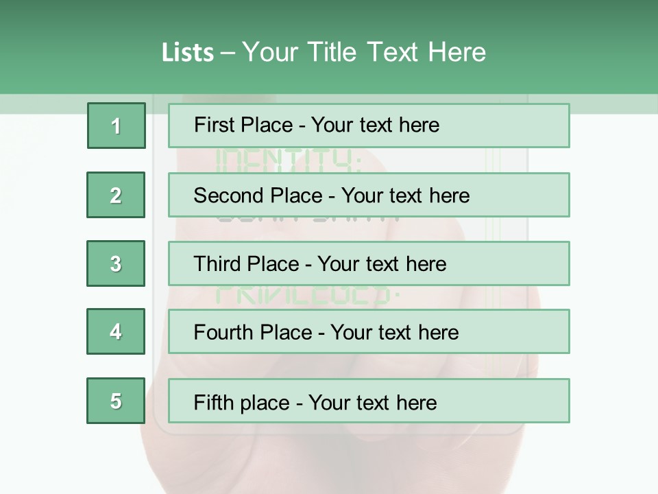 Bank Hand Biometrics PowerPoint Template