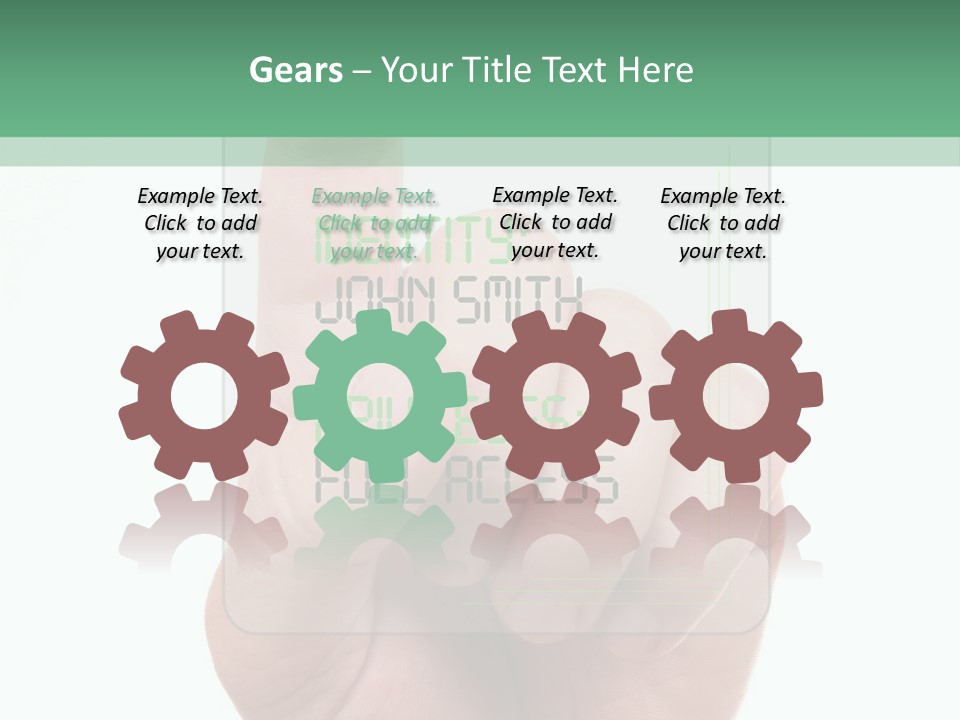 Bank Hand Biometrics PowerPoint Template