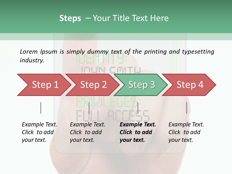 Bank Hand Biometrics PowerPoint Template
