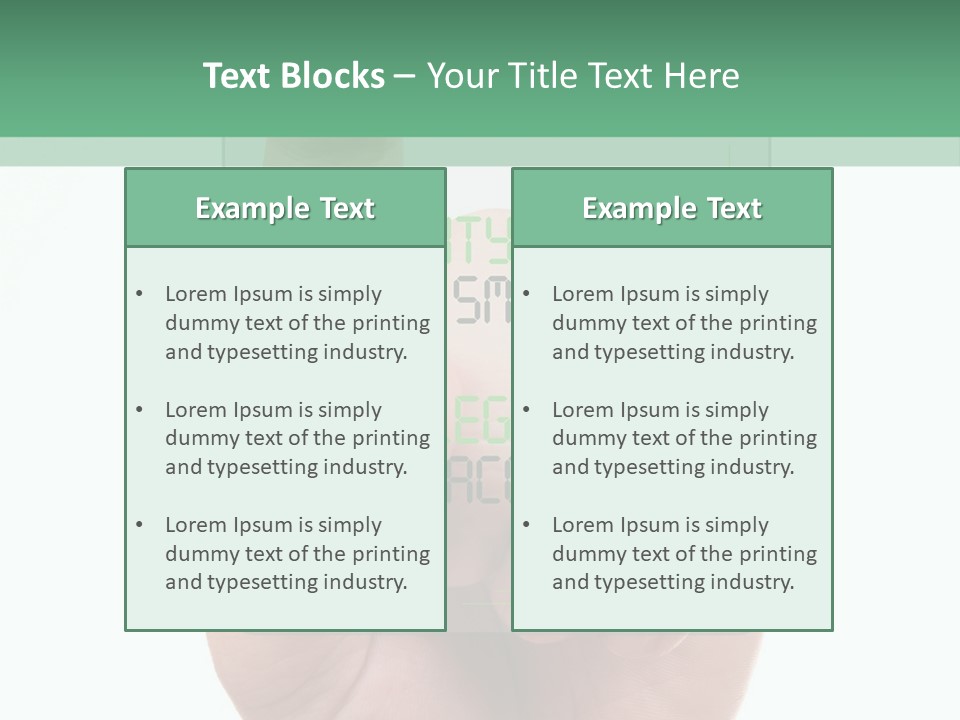 Bank Hand Biometrics PowerPoint Template