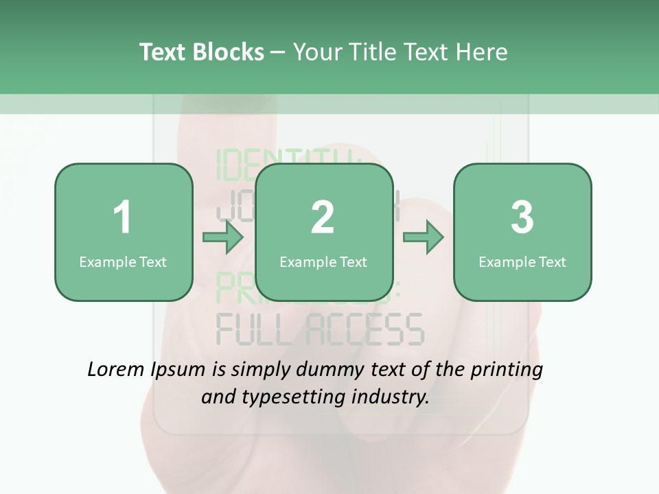Bank Hand Biometrics PowerPoint Template