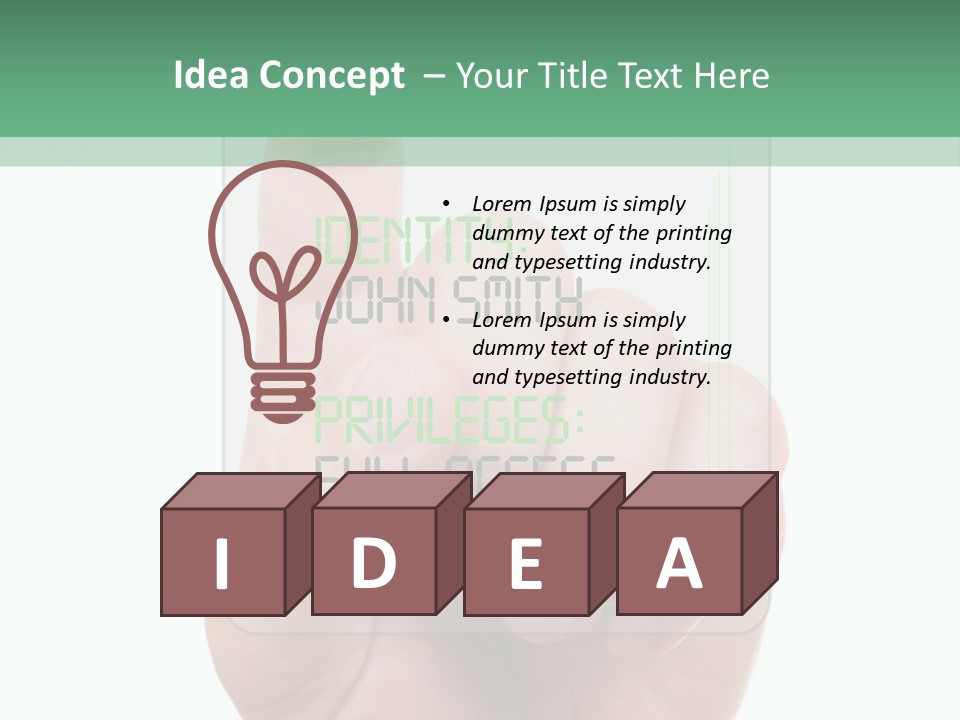 Bank Hand Biometrics PowerPoint Template