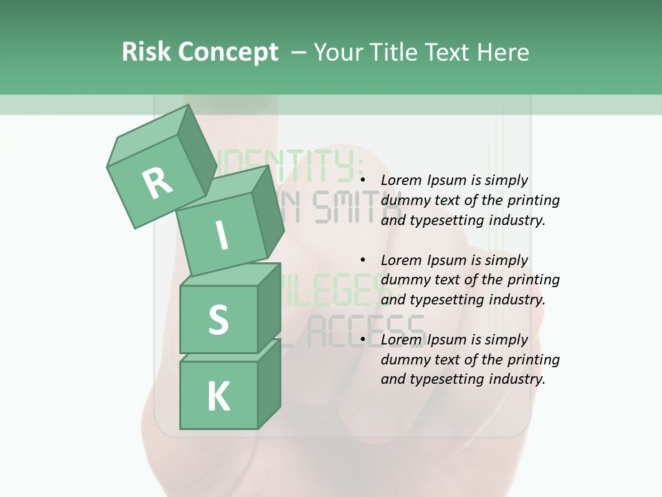 Bank Hand Biometrics PowerPoint Template