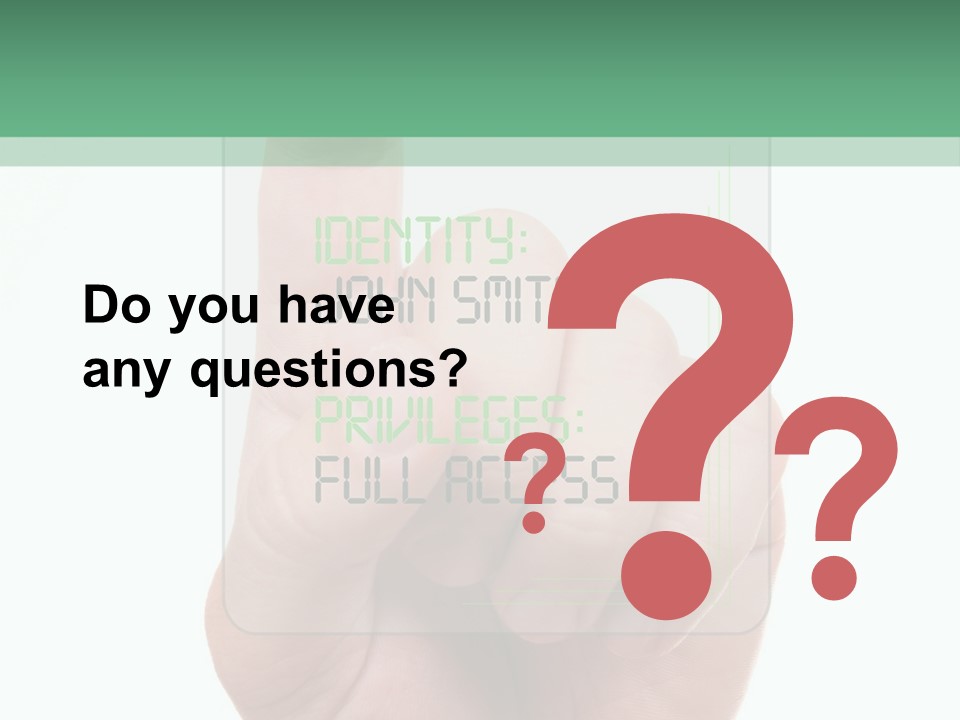 Bank Hand Biometrics PowerPoint Template