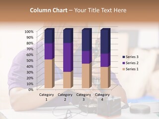 Female Laborer Screwing PowerPoint Template