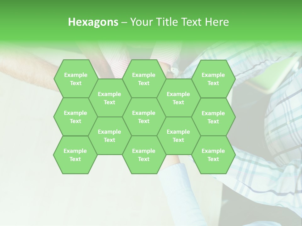 A Group Of People Putting Their Hands Together PowerPoint Template