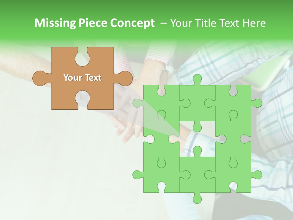 A Group Of People Putting Their Hands Together PowerPoint Template