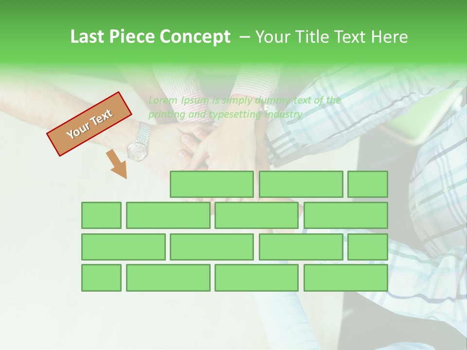 A Group Of People Putting Their Hands Together PowerPoint Template