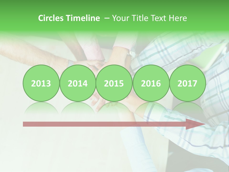 A Group Of People Putting Their Hands Together PowerPoint Template