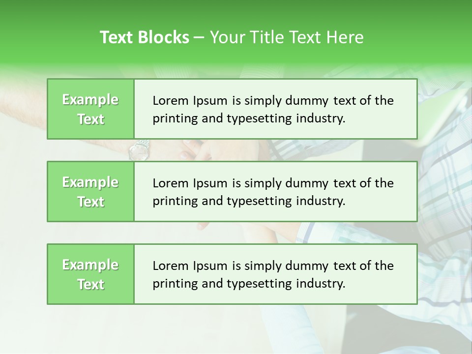 A Group Of People Putting Their Hands Together PowerPoint Template