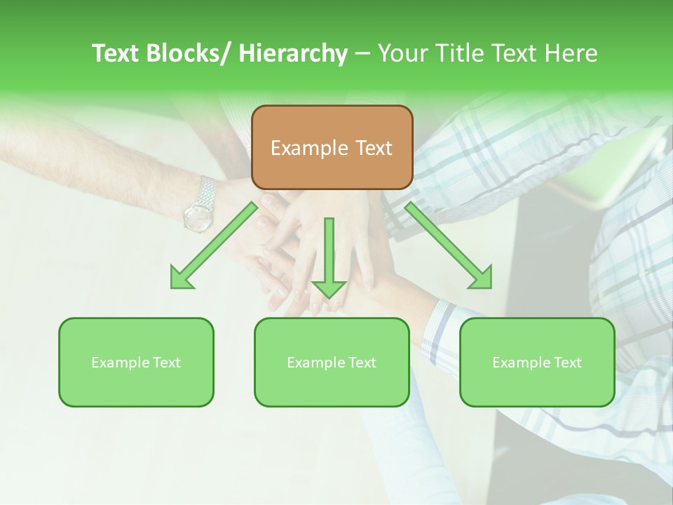 A Group Of People Putting Their Hands Together PowerPoint Template