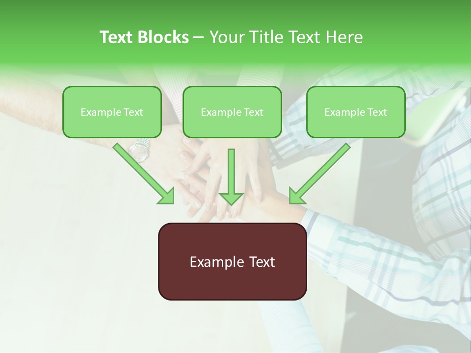 A Group Of People Putting Their Hands Together PowerPoint Template