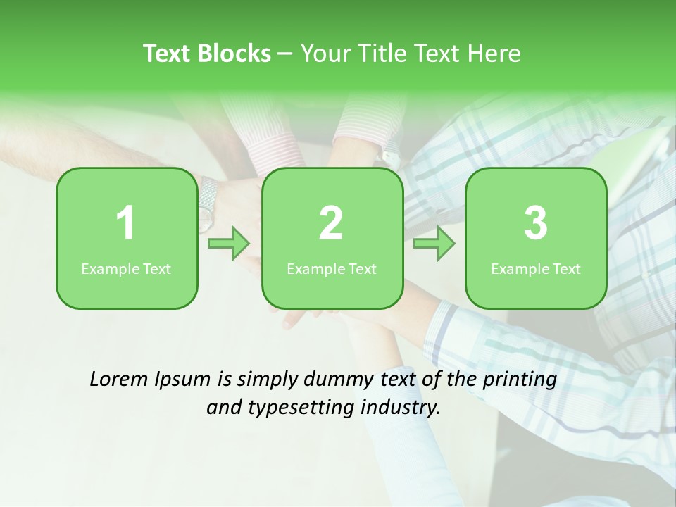 A Group Of People Putting Their Hands Together PowerPoint Template